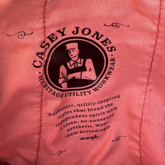 WRANGLER FREE PEOPLE PINK CHINO CASEY JONES UTILITY PANTS BOHO Y2K ANTHROPOLOGIE - Picture 13 of 14